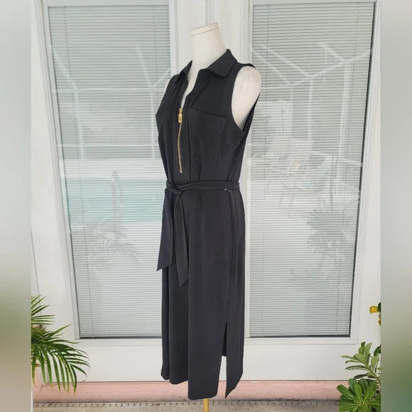 Michael Kors Stretch Sleveless Black Dress - Picture 3 of 9